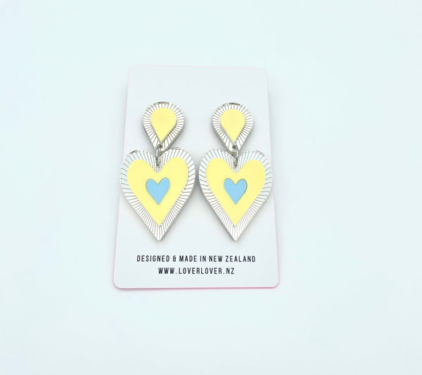 Freina Single Drop Lemon-powder blue-silver