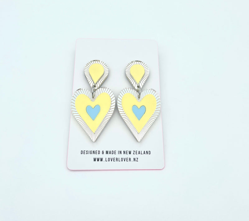 Freina Single Drop Lemon-powder blue-silver