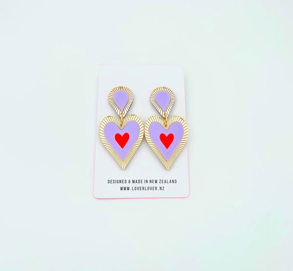Freina Single Drop Lilac-Neon red-Gold