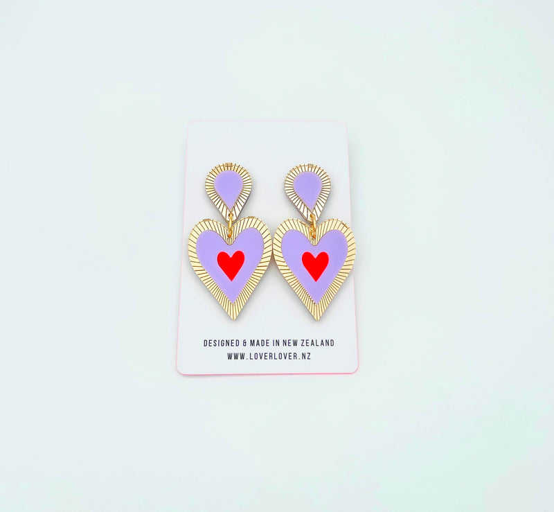 Freina Single Drop Lilac-Neon red-Gold