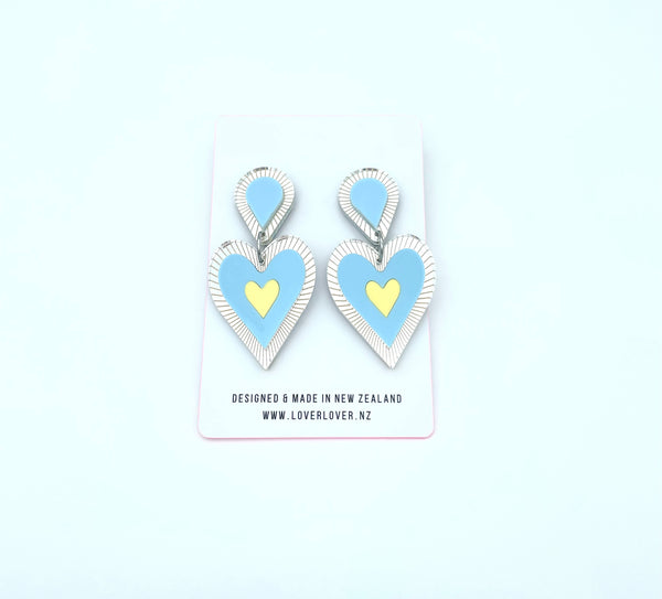 Freina Single Drop Powder blue-lemon-silver