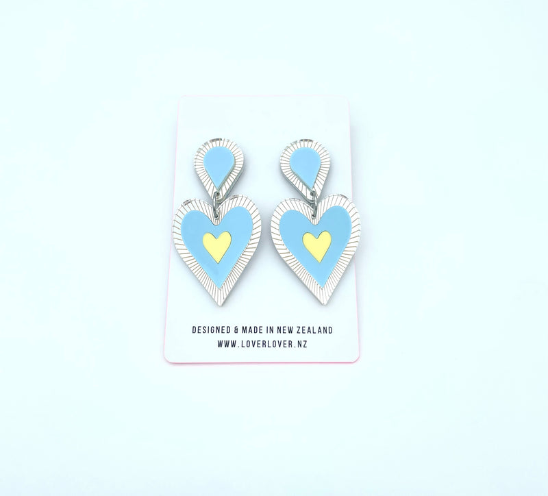 Freina Single Drop Powder blue-lemon-silver