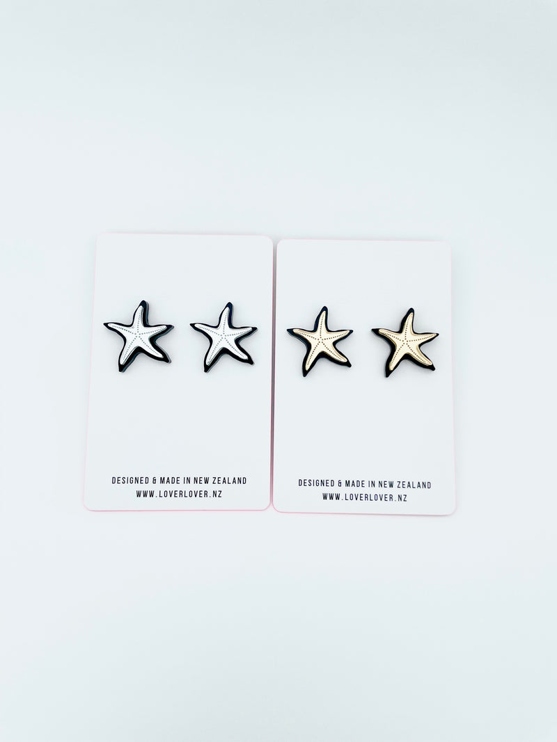 STARFISH STUD - Black-Gold