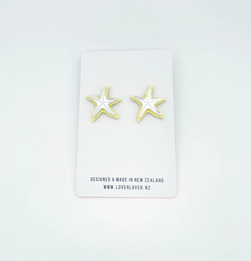 STARFISH STUD - Lemon-silver